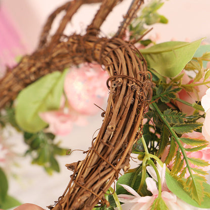 Easter Egg Rabbit Wreath Pendant
