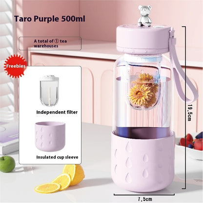 Magnetic Tea Infuser Glass Cup