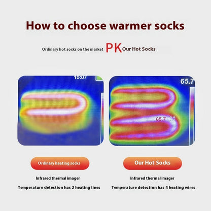 Electric Heating Pure Cotton Skiing Warm-keeping Socks