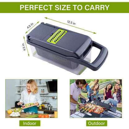 12-in-1 Manual Vegetable Chopper and Slicer