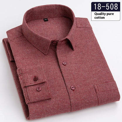 Men's Long Sleeve Solid Color Pocket Shirt