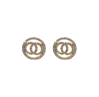 Round Full Diamond Earrings