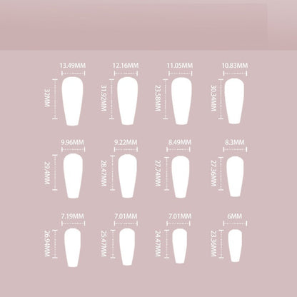 Black Edge Rhinestone Fake Nails
