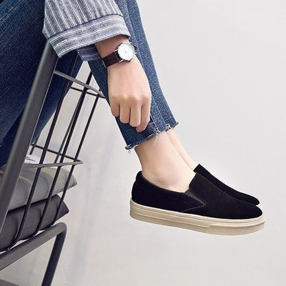 Women's Shoes Lightweight Non-slip Retro Loafers Slip-on Pumps