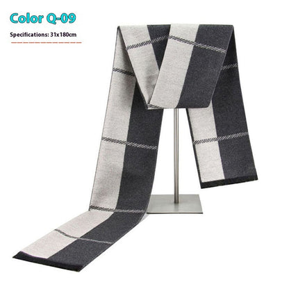 Men's Winter Warm Striped Business Scarf