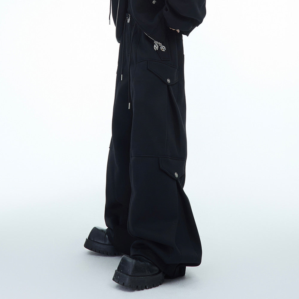 Folded Design Silhouette Thickened Casual Pants