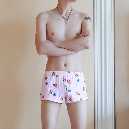 Men's Cotton Printed Boxers Loose Comfortable Personality