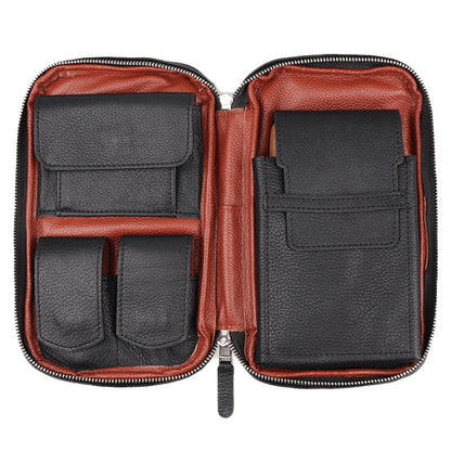 Portable Leather Cigar Travel Case