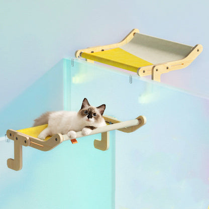Cat windowsill suspended hammock bed