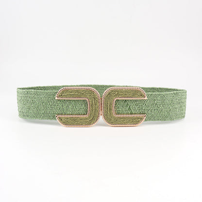 Women's Niche Straw Elastic Waistband