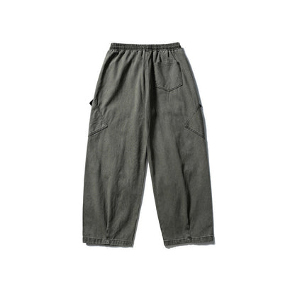 Japanese Retro Simple Solid Color Loose Overalls