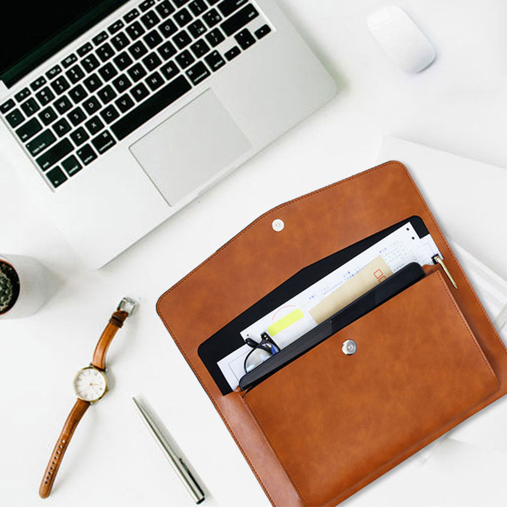 A4 File Bag with Double-layer Leather Protection