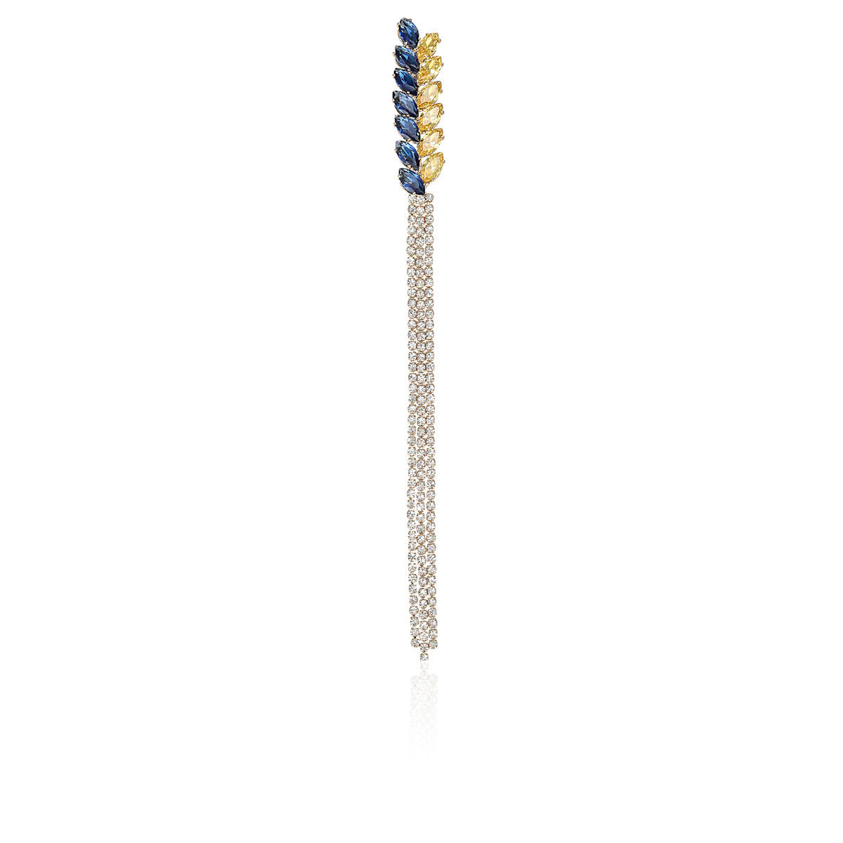 European And American Rhinestone Wheat Chain Brooch