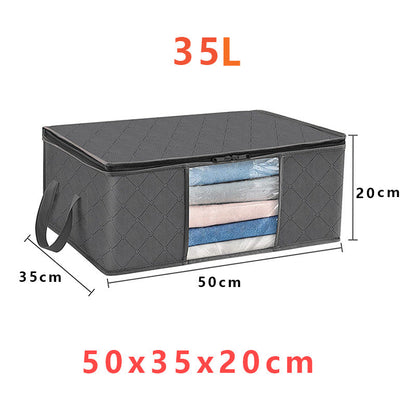 Clothing Cotton Quilt Blanket Transparent Window Large Capacity Storage Box