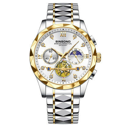 Multifunctional Quartz Watch All-match Six-pin Timing Casual