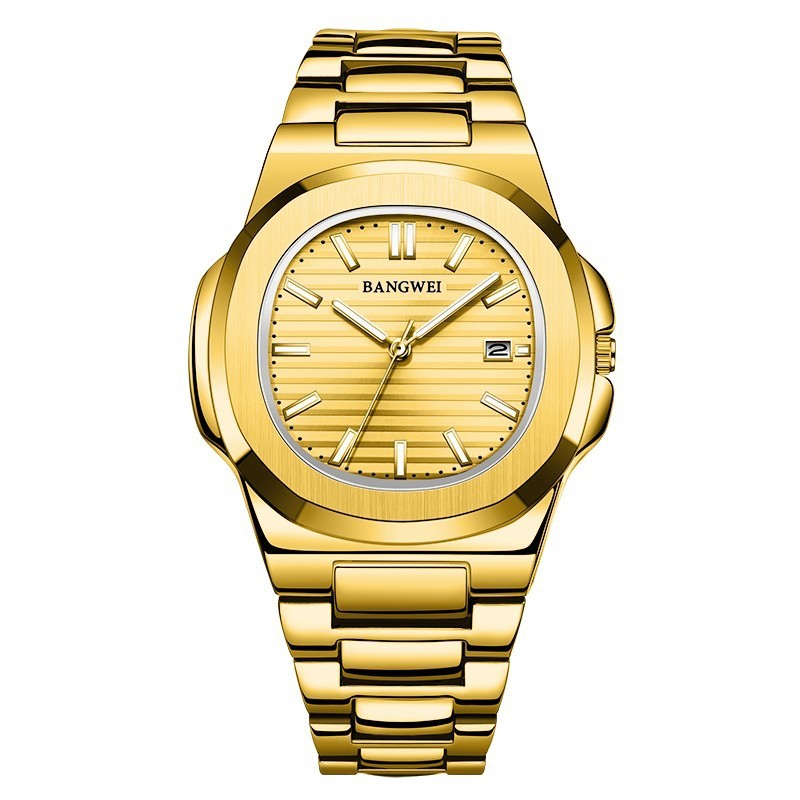 Fashion Steel Belt Calendar Luminous Watch Men