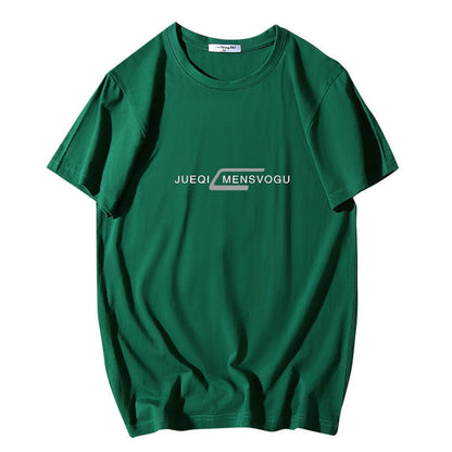 Plus Size Cotton Round Neck Men's T-shirt