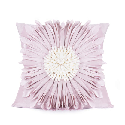 Modern White Velvet Chrysanthemum Pillow