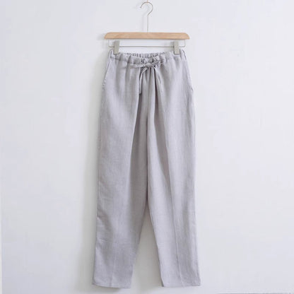Plus Size Loose Wide Leg Cotton Linen Pants
