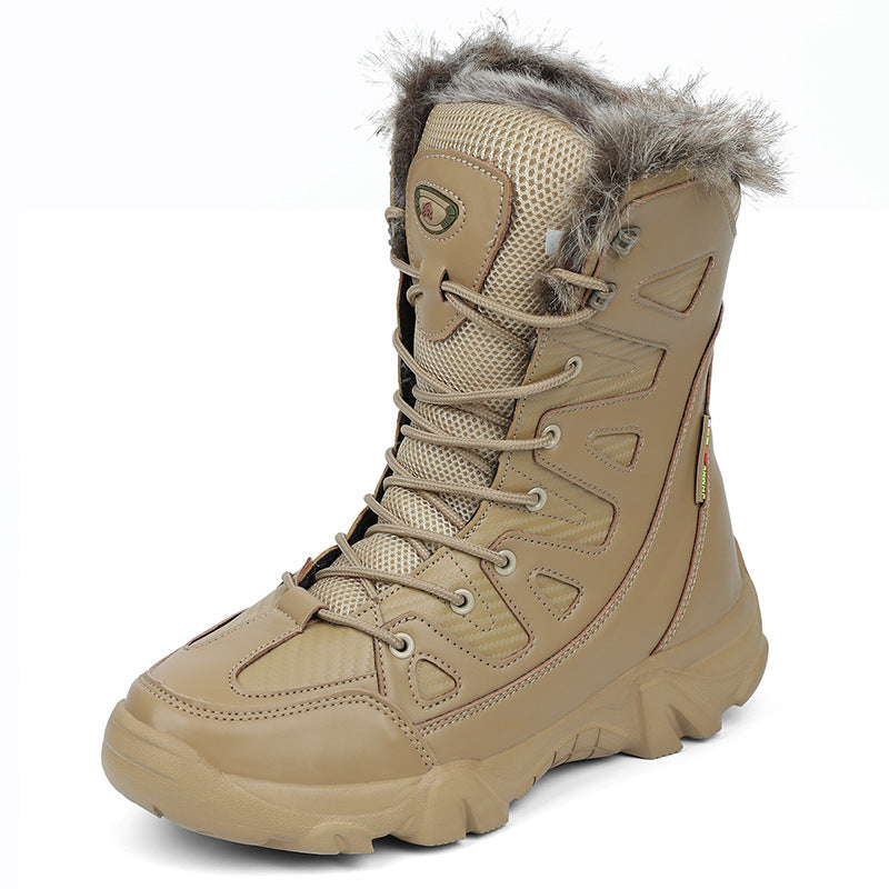 Winter High-top Fleece-lined Warm Snow Boots