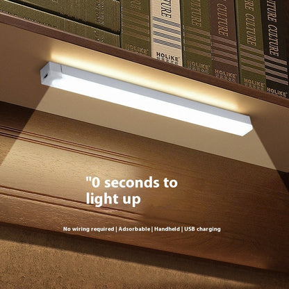 Led Human Body Induction Magnetic Suction Cabinet Strip Small Induction Night Lamp USB Charging Cabinet Induction Light Bar