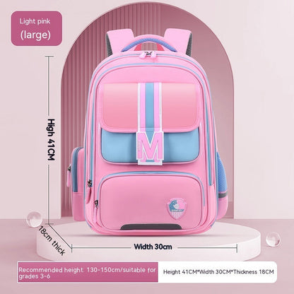 Spine-Supporting Primary School Backpack for Children