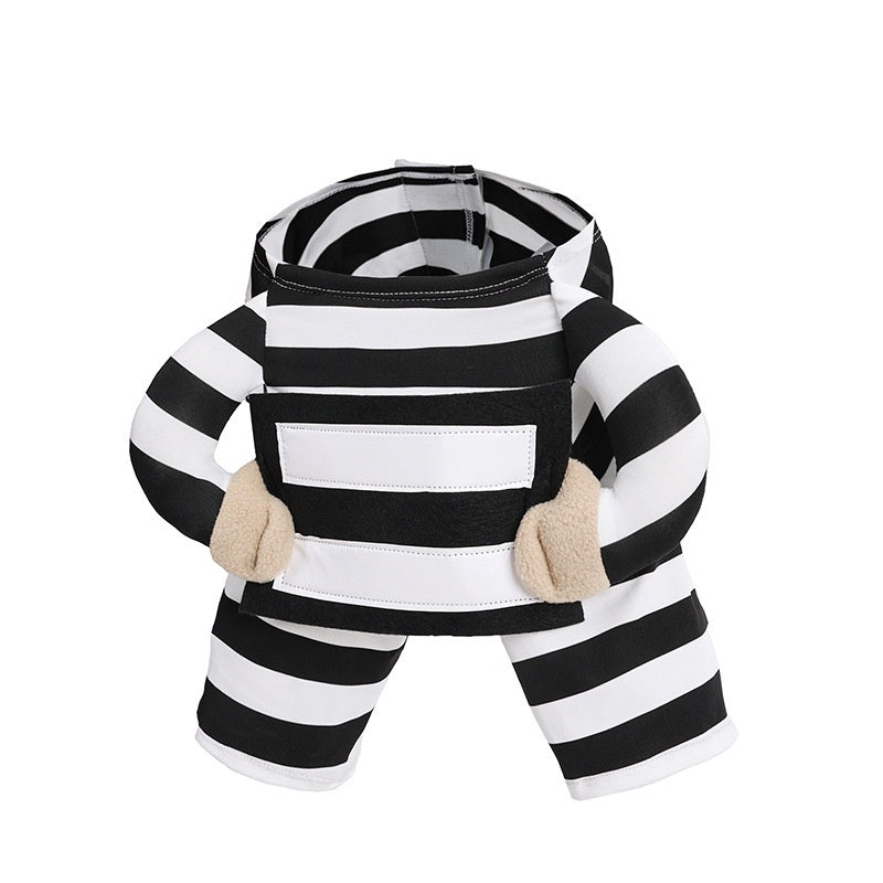 Dog Halloween Pet Costume Striped Funny Clothes