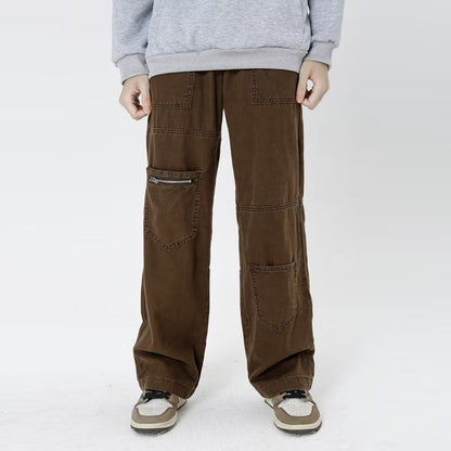 American Personality Hip Hop Zipper Jeans