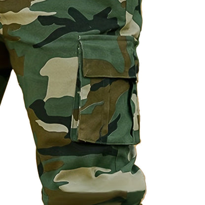 Camouflage Ankle-tied Men's Overalls Pants
