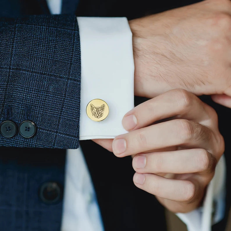 Pet Commemorative Cufflinks EU/US Style