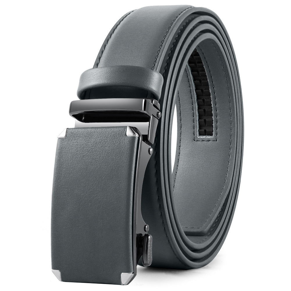 Men's Automatic Alloy Buckle Cowhide Belt
