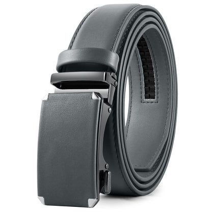 Men's Automatic Alloy Buckle Cowhide Belt