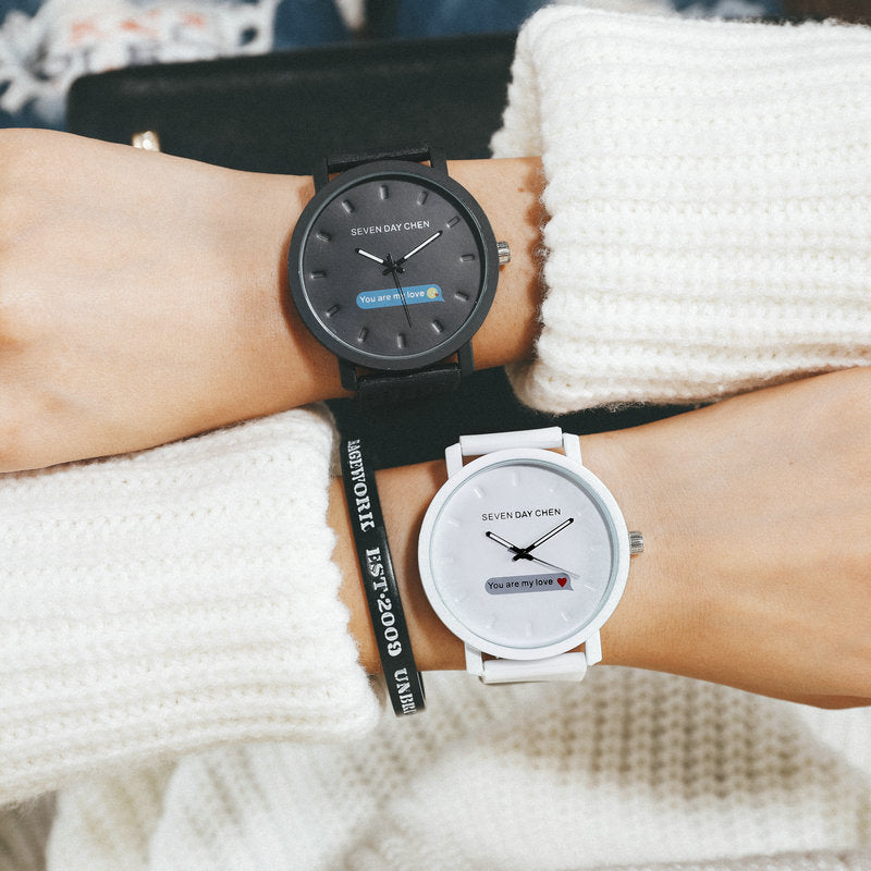 Creative Men's And Women's Retro Casual Black And White
