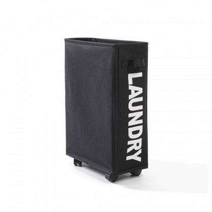 Cloth Narrow High Folding Laundry Basket With Wheels Laundry Basket