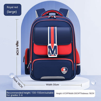 Spine-Supporting Primary School Backpack for Children