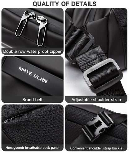 Chest bag men's small shoulder bag multifunctional trendy crossbody bag commuter mailman shoulder bag waist bag backpack