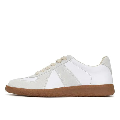 Contrast Round Toe Flats Sneakers