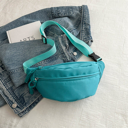 Crossbody bag women's casual bag canvas bag waist bag trendy sports chest bag