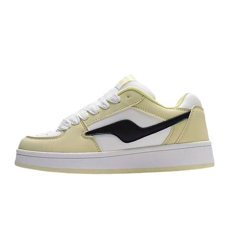 Dopamine Color Matching Classic Preppy Style Raise The Bottom Four Seasons Women's Board Shoes