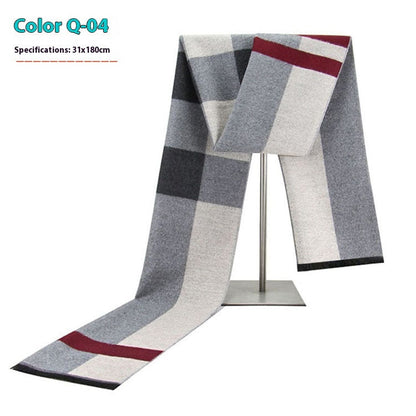 Men's Winter Warm Striped Business Scarf
