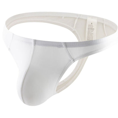 Men's Ice Silk Transparent Stretch Tight Silky T-shaped Panties Big Bag Sexy Comfortable Underwear