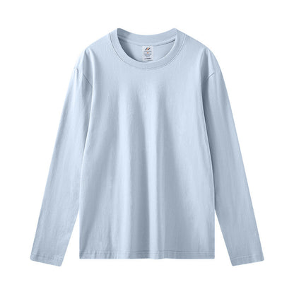 Cotton Long Sleeve Loose Pure White Casual Top