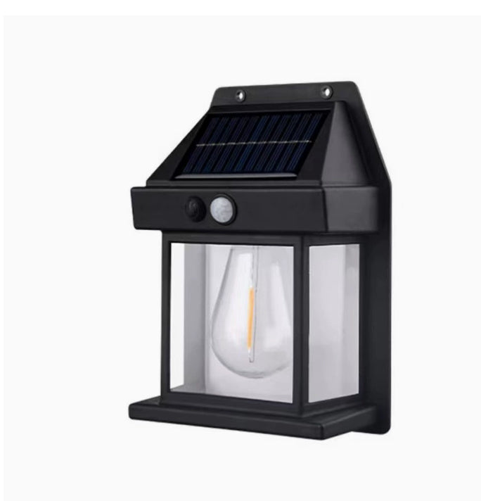 Outdoor Solar  Waterproof Tungsten Induction Garden Wall Lamp