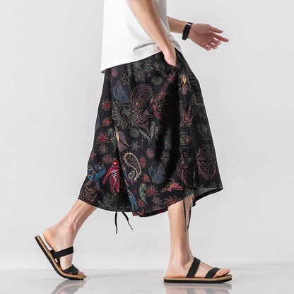 Men's Loose Chinese Style Beach Pants