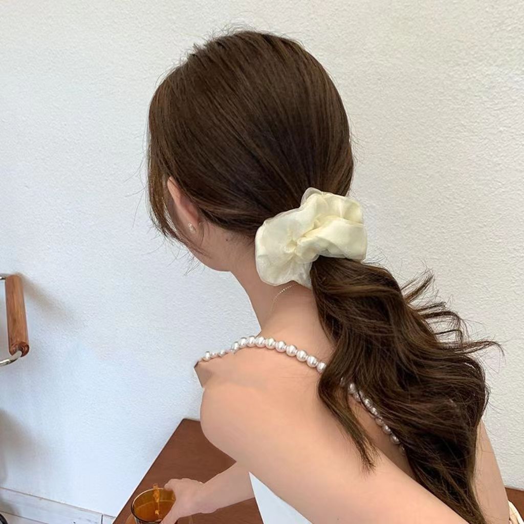 Women's Solid Color Organza Double-layer Hair Ring