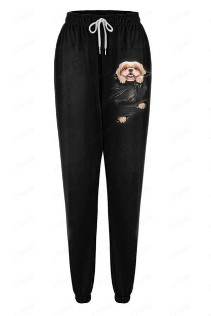 European American 3D Digital Printing Loose Couple Pants