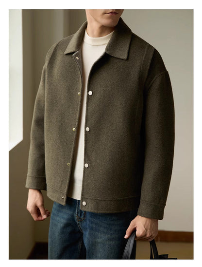 Lapel High Sense Double-sided Woolen Coat