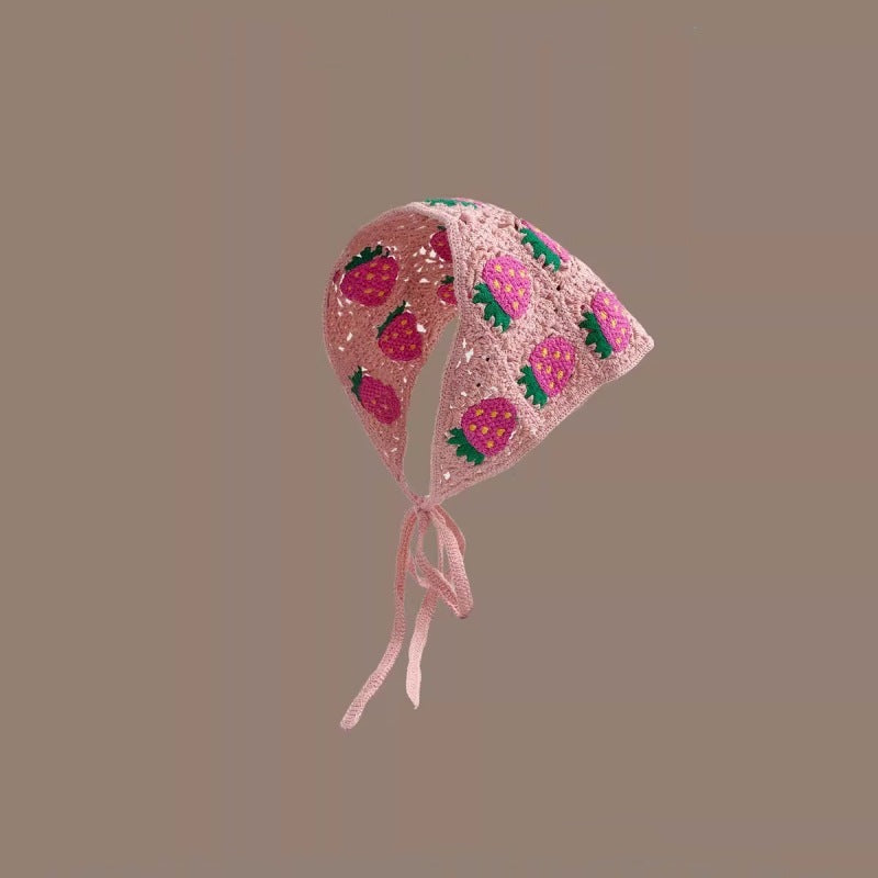 Hand-Knitted Triangular Headcloth Sweet Style