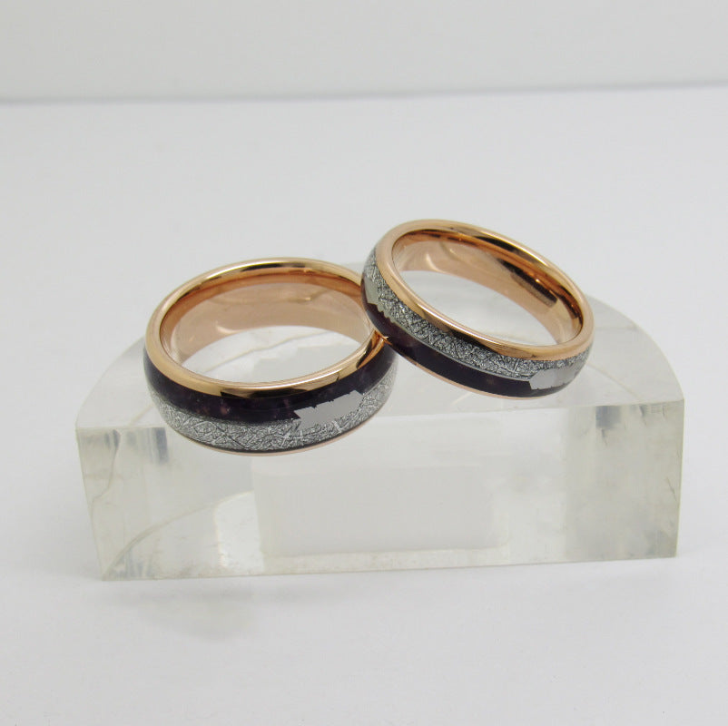 Rose Gold Lapis Lazuli Couple Rings