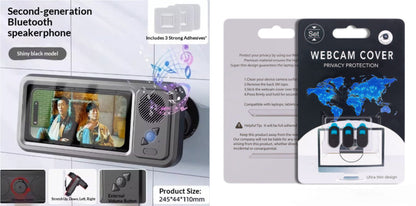 Bathroom Waterproof Mobile Phone Box Bluetooth Speaker Audio Bath TV Stand Mobile Phone Holder 360 Degree Rotation Touch Screen